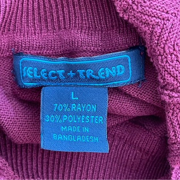 Select + Trend Maroon Turtleneck Sweater - Picture 7 of 7